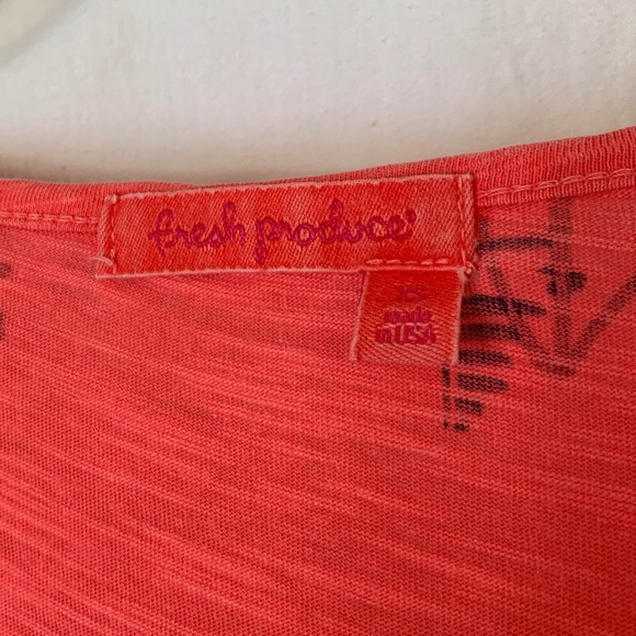 fresh produce Harbour Hues V neck cap flutter sleeve dress in vibrant poppy - Picture 3 of 6